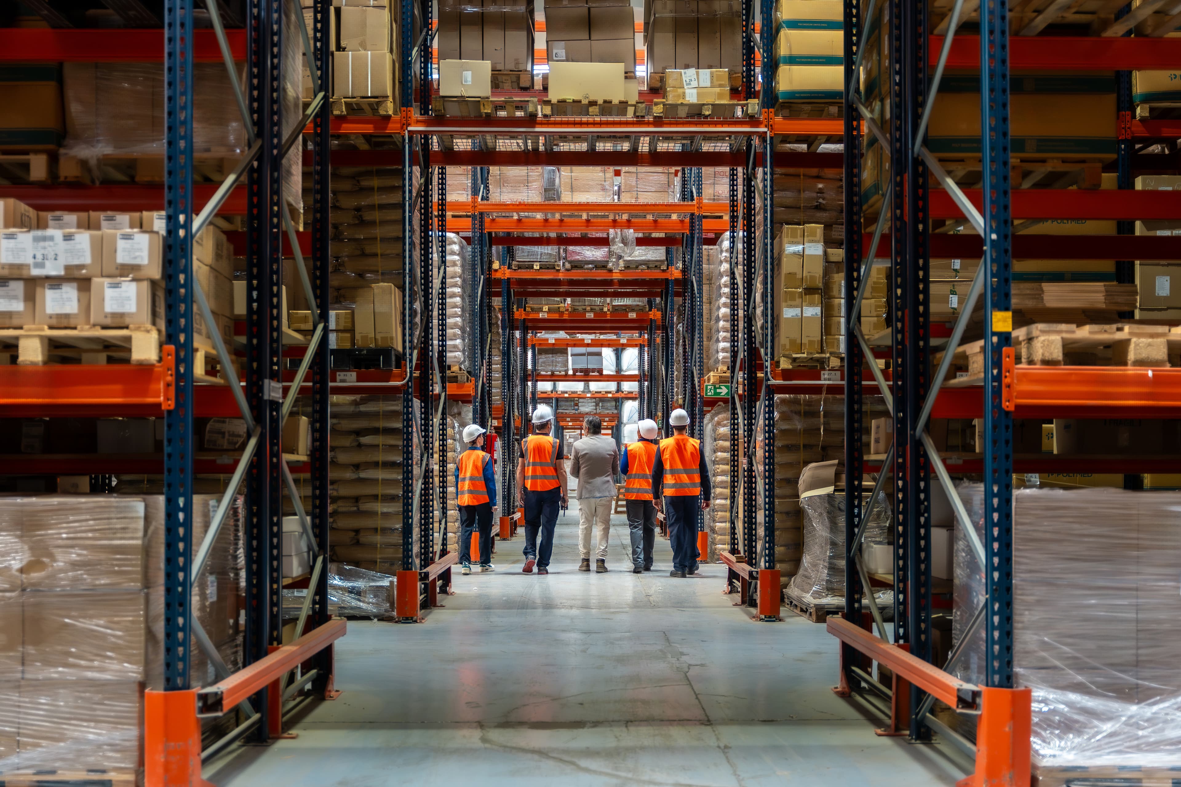 Team working in the warehouse